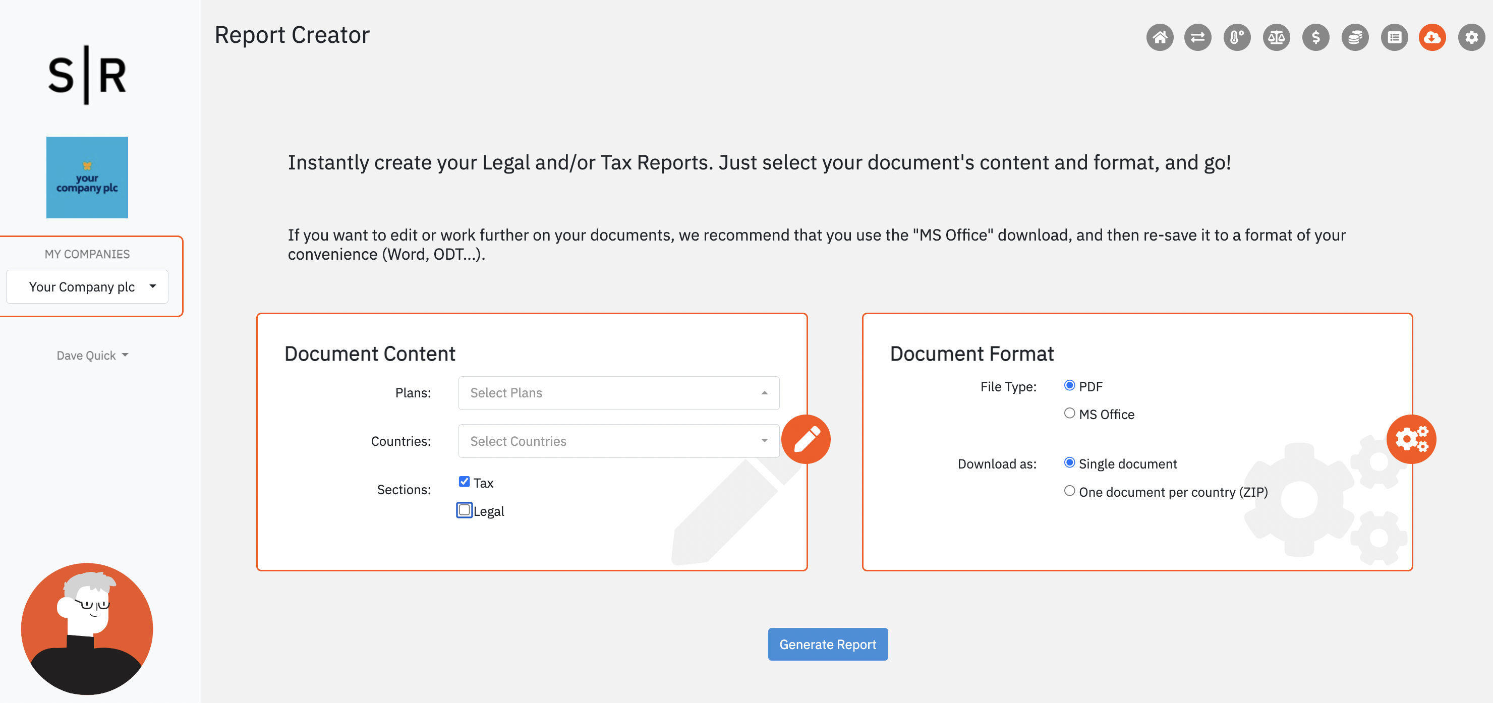 Share | Compliance Updated – export reports directly from your application